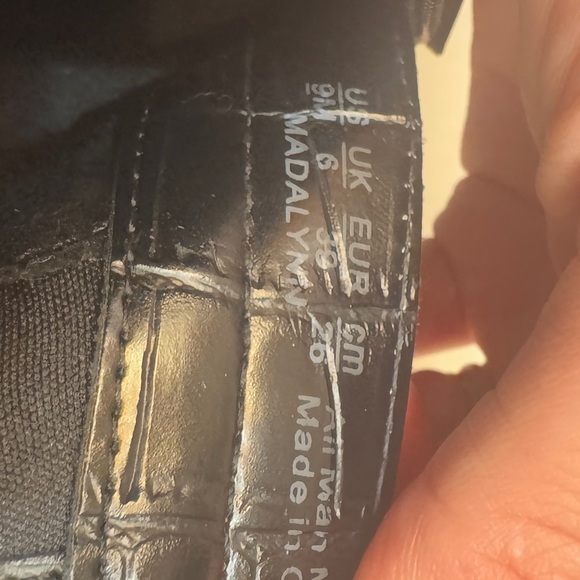 Naturalizer Mandalynn utilitarian Black Croc-Embossed goth Lace Up Boots - Picture 11 of 13